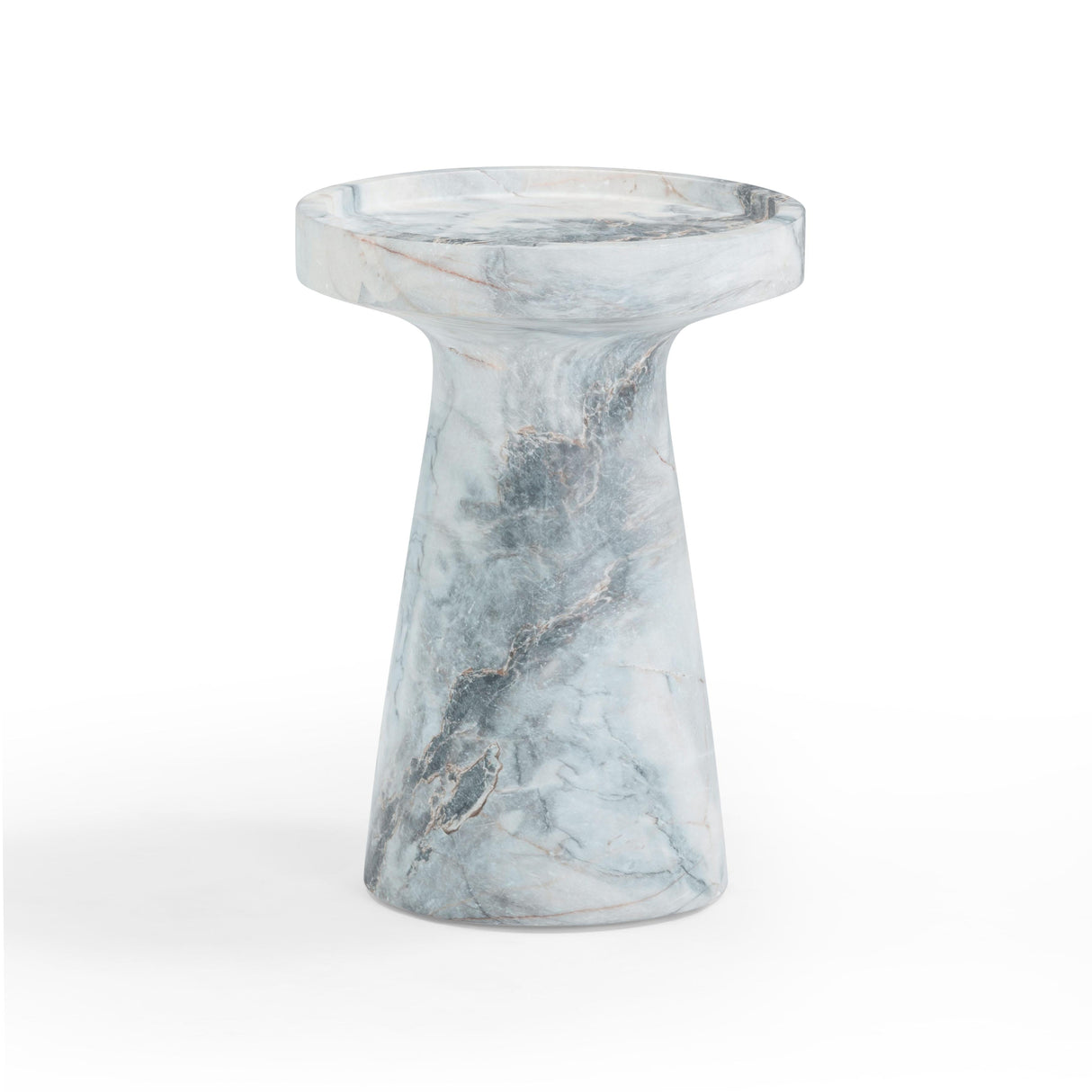 Zara Faux Aegean Marble Indoor / Outdoor Side Table