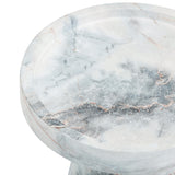 Zara Faux Aegean Marble Indoor / Outdoor Side Table