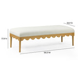 Oodle 56.5" Performance Vegan Mohair Bench - View 12