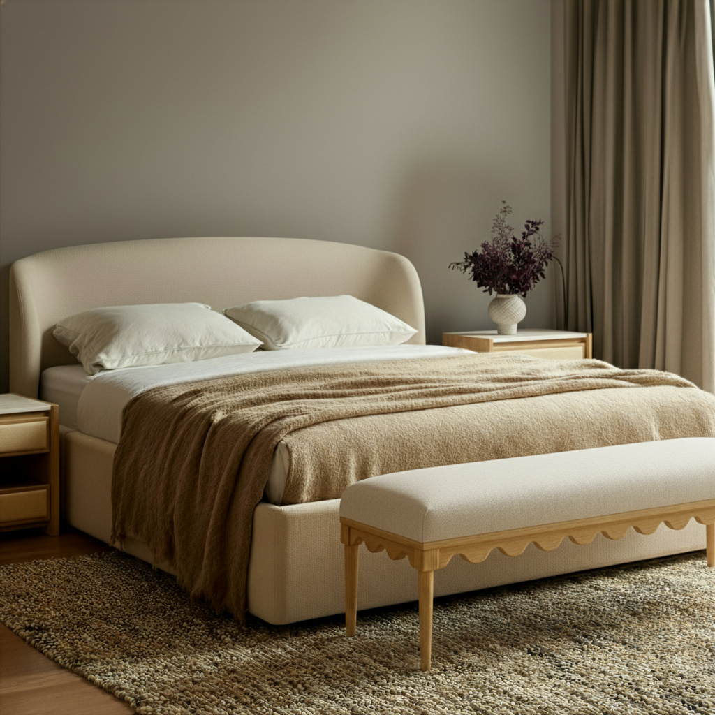 Oodle 56.5" Performance Vegan Mohair Bench - View 8