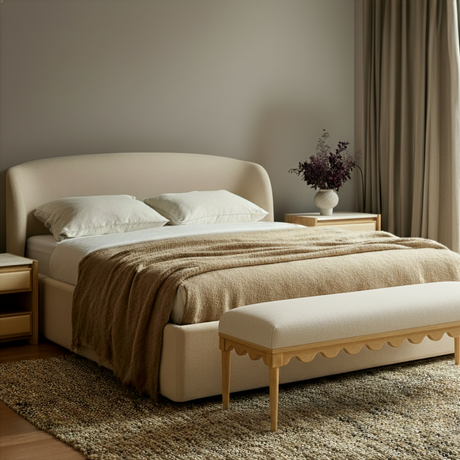 Oodle 56.5" Performance Vegan Mohair Bench - View 8