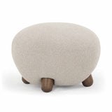 Pucker Warm Grey Boucle Ottoman