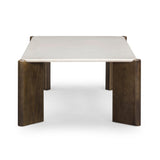 Restis 52" Cream Quartz Rectangular Coffee Table - View 4