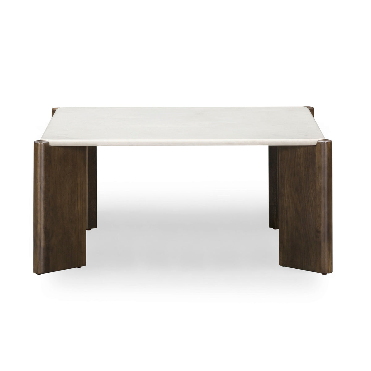 Restis 33.5" Cream Quartz Square Coffee Table - View 3