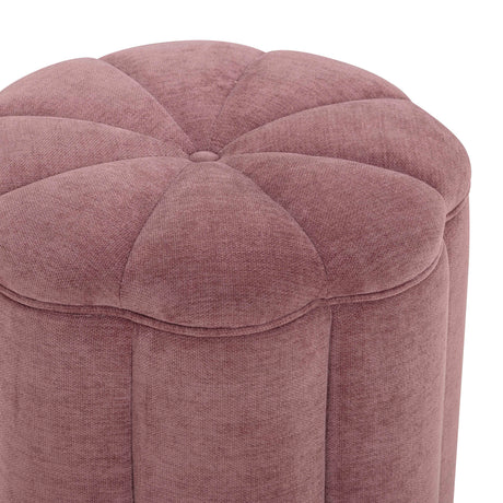 Fleur Textured Performance Velvet Storage Ottoman - View 4