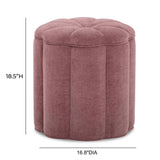 Fleur Textured Performance Velvet Storage Ottoman - View 6