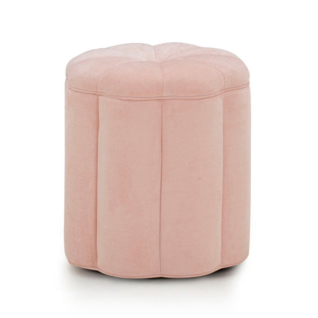 Fleur Textured Performance Velvet Storage Ottoman - View 7
