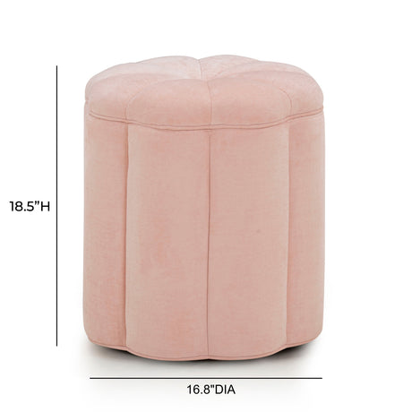 Fleur Textured Performance Velvet Storage Ottoman - View 12