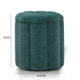 Fleur Textured Performance Velvet Storage Ottoman - View 18