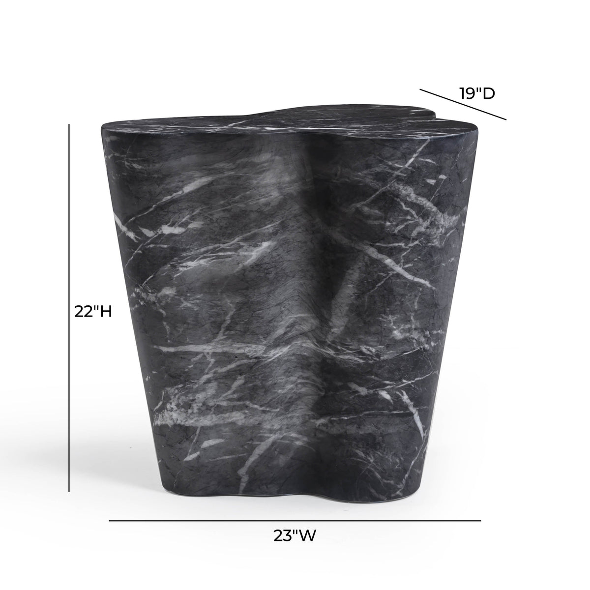 Slab Concrete Indoor/Outdoor Side Table (18"-22") - View 46