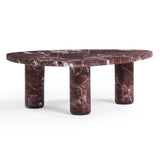 Libby Faux Red Levanto Marble Indoor/Outdoor Coffee Table (36"-48") - View 4