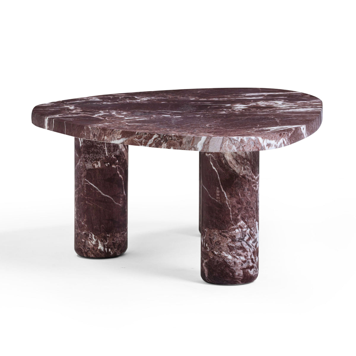 Libby Faux Red Levanto Marble Indoor/Outdoor Coffee Table (36"-48") - View 5