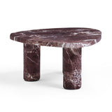 Libby Faux Red Levanto Marble Indoor/Outdoor Coffee Table (36"-48") - View 5