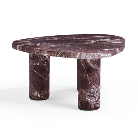 Libby Faux Red Levanto Marble Indoor/Outdoor Coffee Table (36"-48") - View 5