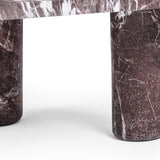 Libby 2-Piece Faux Red Levanto Marble Nesting Coffee Table Set