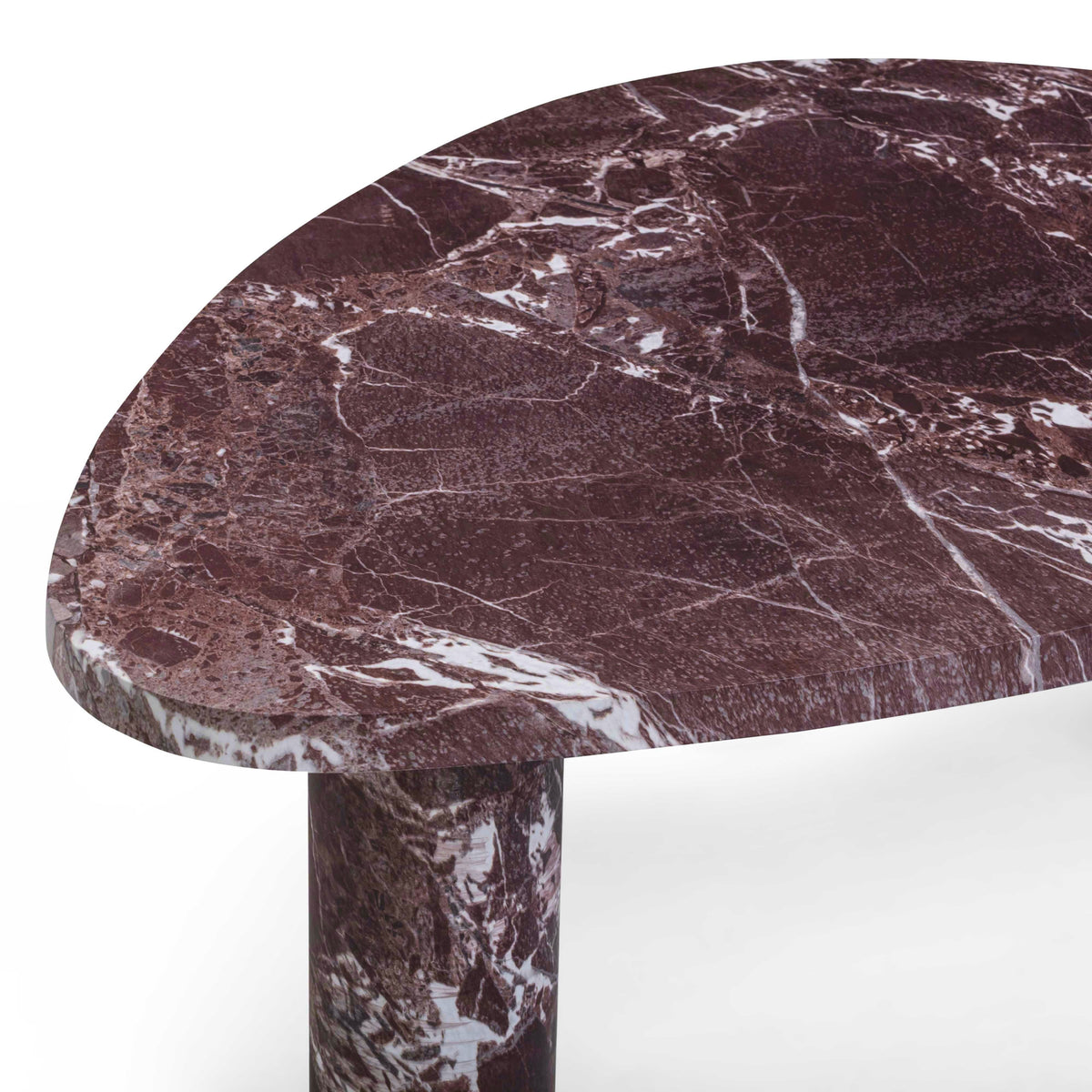 Libby Faux Red Levanto Marble Indoor/Outdoor Coffee Table (36"-48") - View 6