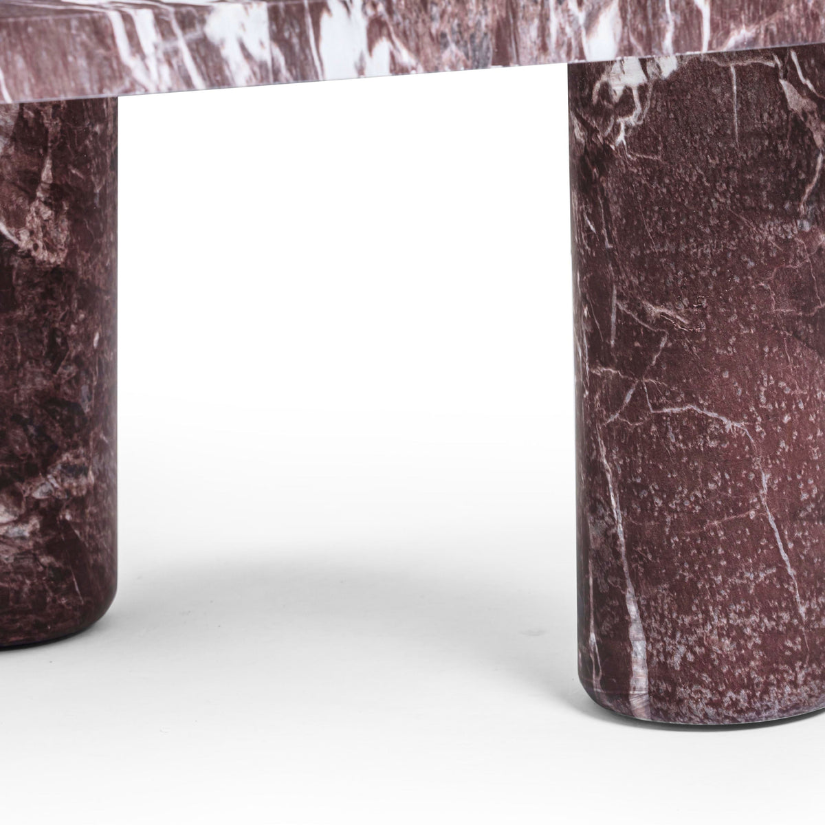 Libby Faux Red Levanto Marble Indoor/Outdoor Coffee Table (36"-48") - View 7