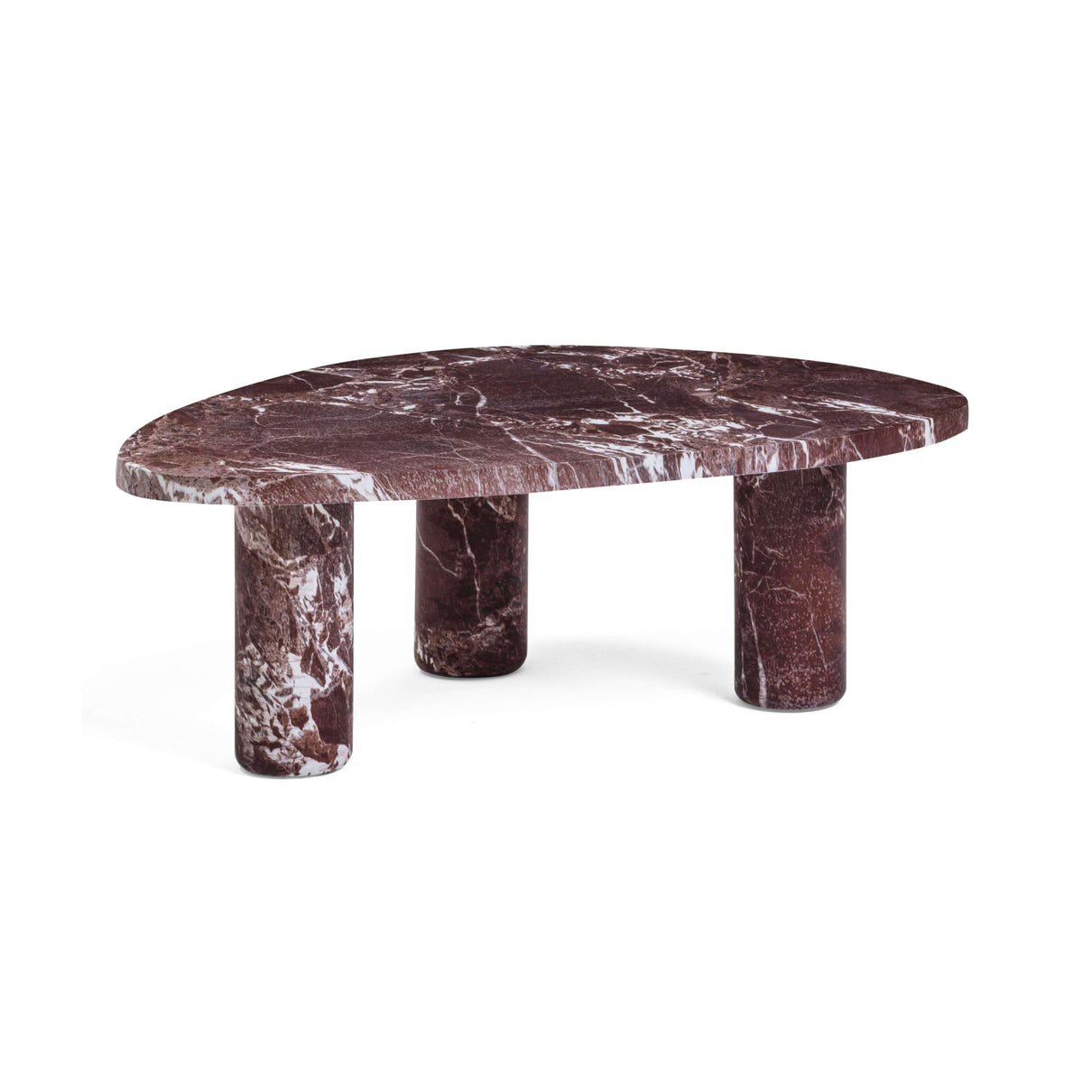 Libby Faux Red Levanto Marble Indoor/Outdoor Coffee Table (36"-48") - View 1