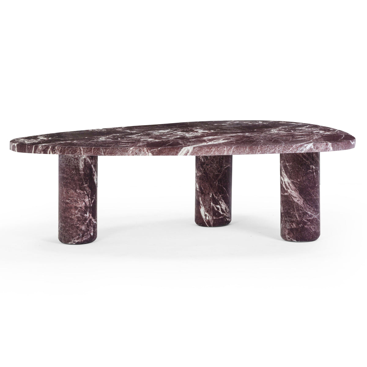 Libby Faux Red Levanto Marble Indoor/Outdoor Coffee Table (36"-48") - View 10