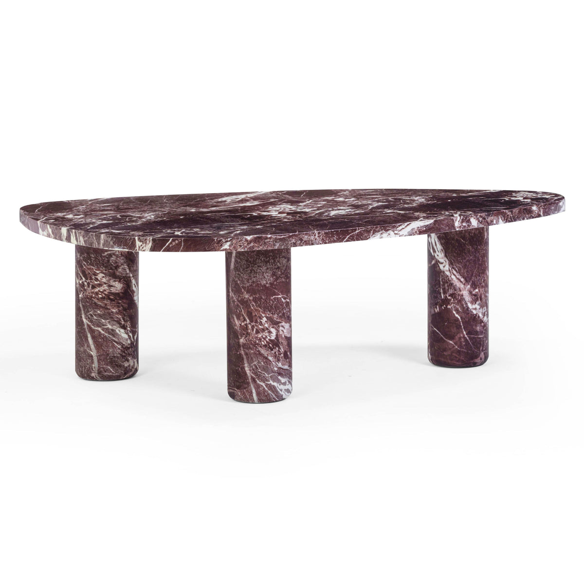Libby Faux Red Levanto Marble Indoor/Outdoor Coffee Table (36"-48") - View 13