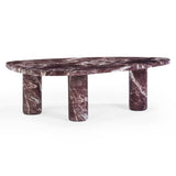 Libby Faux Red Levanto Marble Indoor/Outdoor Coffee Table (36"-48") - View 13