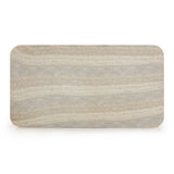 Tyche 55" Faux Travertine Indoor/Outdoor Concrete Rectangular Coffee Table