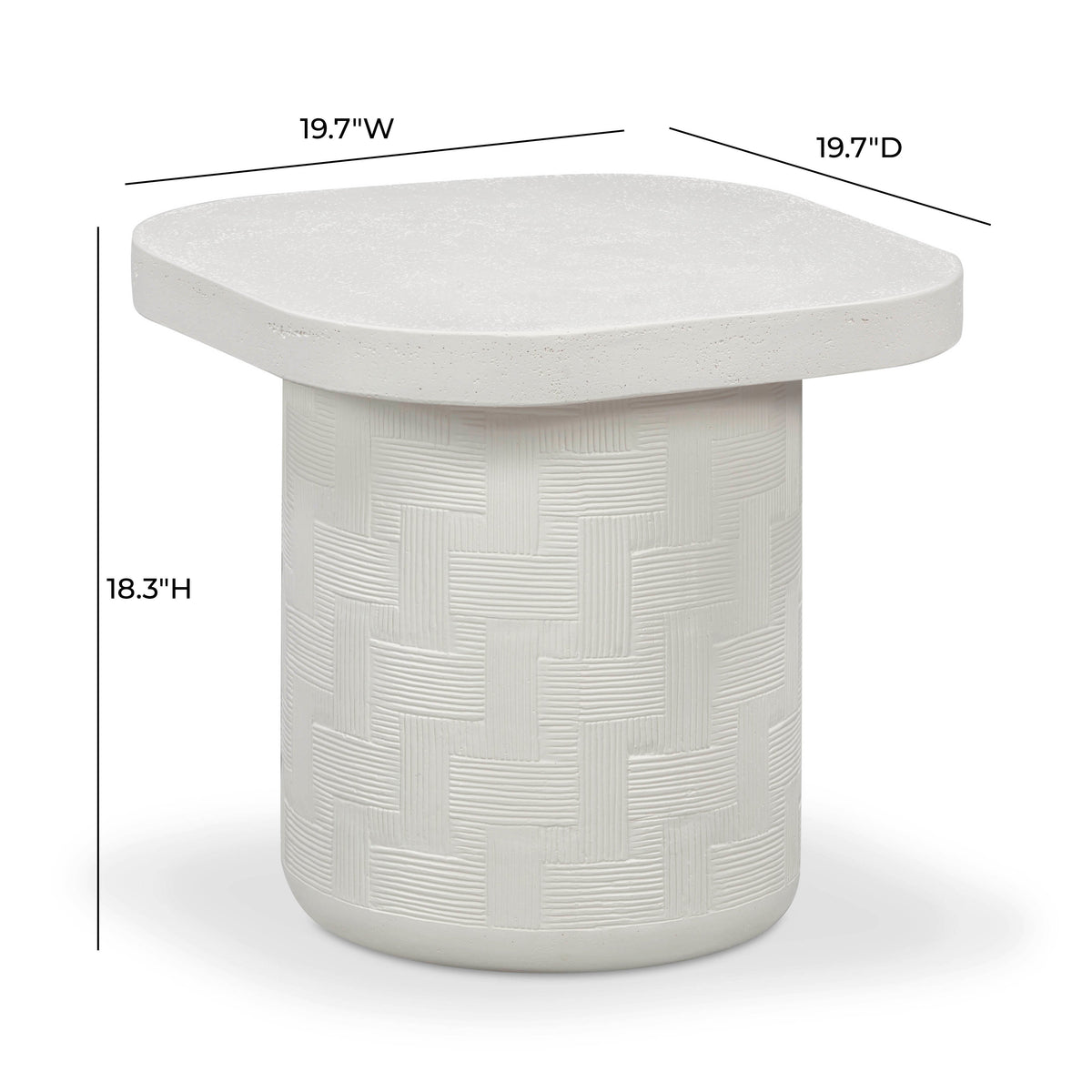 Suraya Indoor/Outdoor Concrete Side Table - View 6