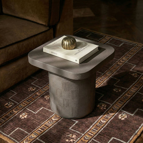 Suraya Indoor/Outdoor Concrete Side Table - View 9