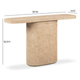 Suraya 55" Indoor/Outdoor Concrete Console Table - View 15