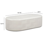Suraya 55" Indoor/Outdoor Concrete Rounded Coffee Table - View 6