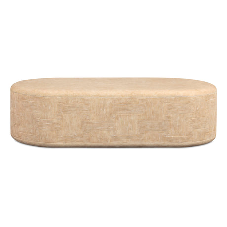 Suraya 55" Indoor/Outdoor Concrete Rounded Coffee Table - View 11