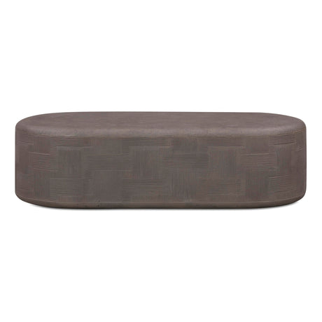 Suraya 55" Indoor/Outdoor Concrete Rounded Coffee Table - View 20