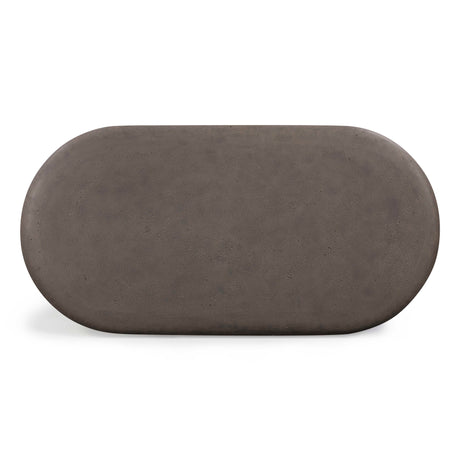 Suraya 55" Indoor/Outdoor Concrete Rounded Coffee Table - View 22