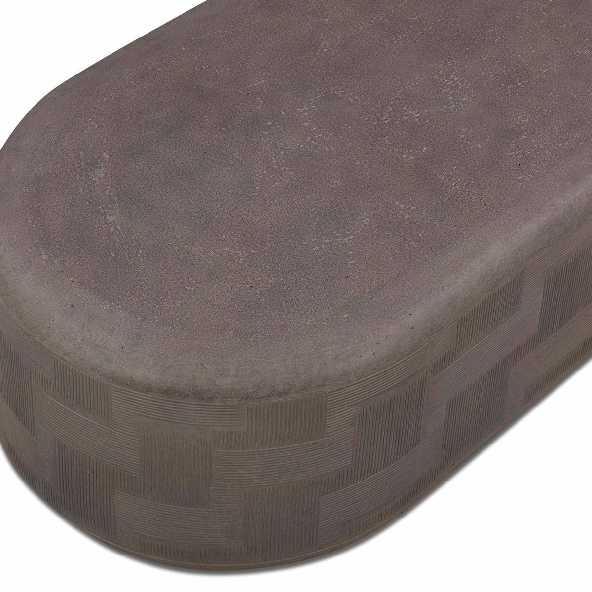 Suraya 55" Indoor/Outdoor Concrete Rounded Coffee Table - View 24