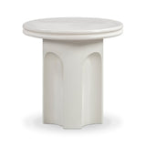 Cassandra Ivory Indoor/Outdoor Concrete Side Table - View 1