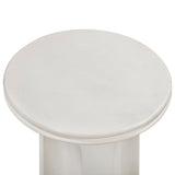 Cassandra Ivory Indoor/Outdoor Concrete Side Table - View 4