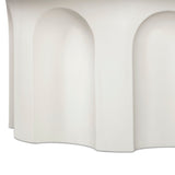 Cassandra 38" Ivory Indoor/Outdoor Concrete Round Coffee Table - View 5