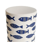 Tempest Indoor/Outdoor Ceramic Table in Blue Fish