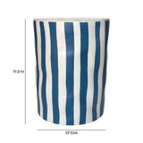 Tempest Indoor/Outdoor Ceramic Table in Stripes