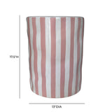 Tempest Indoor/Outdoor Ceramic Table in Stripes