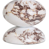 Pia Red Faux Marble Indoor/Outdoor Concrete Side Table