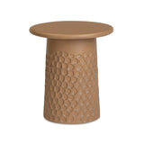 Hessa Indoor/Outdoor Concrete Chiseled Side Table
