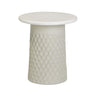 Hessa Indoor/Outdoor Concrete Chiseled Side Table