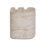 Thyme Faux Travertine Indoor/Outdoor Concrete Side Table