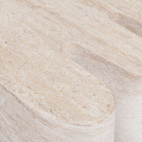 Thyme Faux Travertine Indoor/Outdoor Concrete Side Table