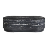 Hades 47" Black Faux Marble Indoor/Outdoor Concrete Coffee Table