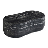 Hades 47" Black Faux Marble Indoor/Outdoor Concrete Coffee Table