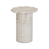 Blossom Faux Travertine Indoor/Outdoor Concrete Side Table