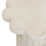 Blossom Faux Travertine Indoor/Outdoor Concrete Side Table