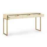 Pesce 59" Shagreen 3 Drawer Console Table